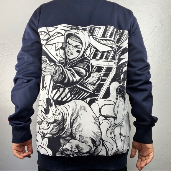 Ecko zip Jacket Sz Small oversized Hip Hop - Picture 5 of 16